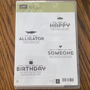 Stampin’ Up! See Ya Later Cling Mount Stamp Set of 4